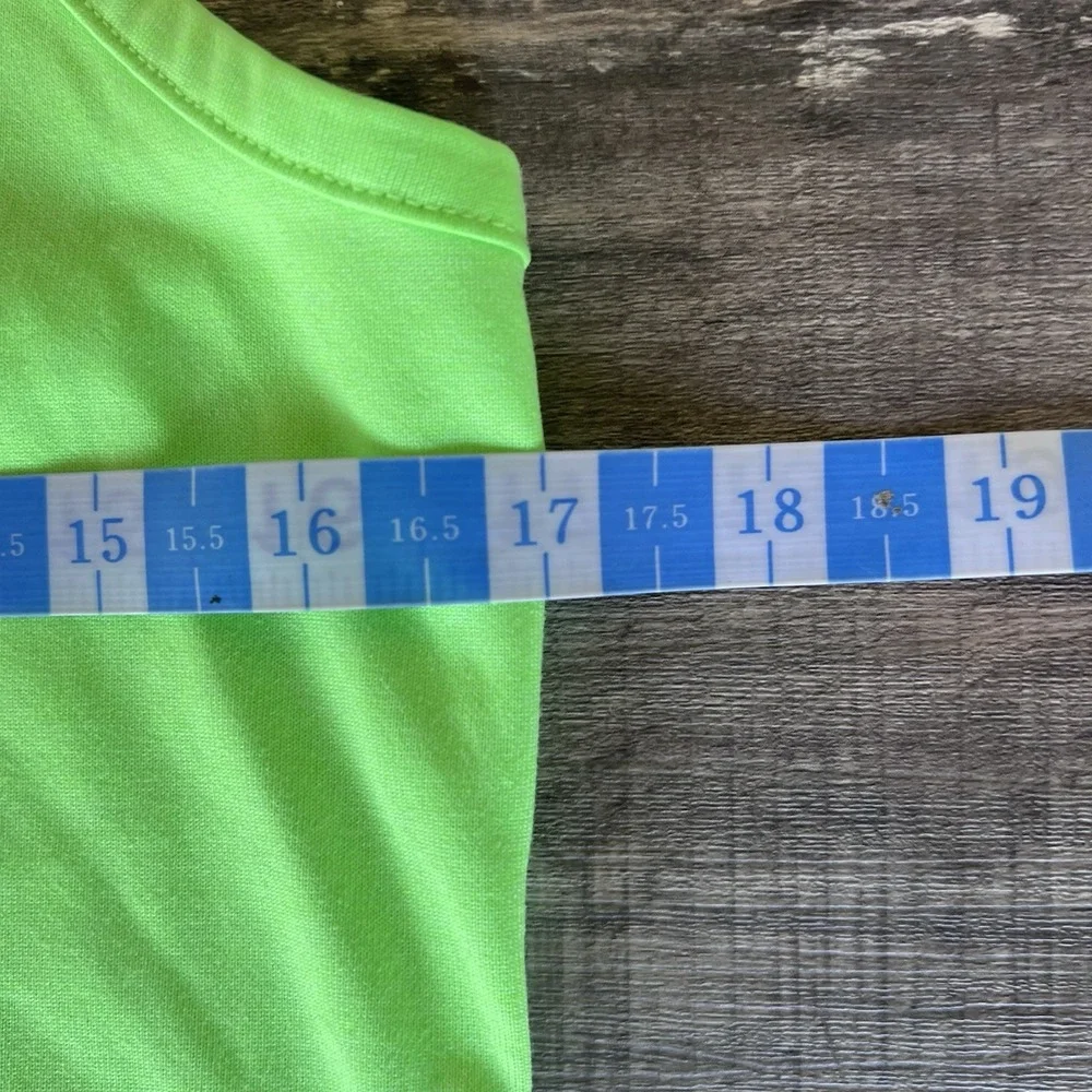 Nike Dri-FIT Racerback Tank Top Womens Large Neon Green Running Workout Athletic